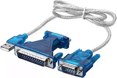 USB to RS232 DB9 Male and DB25 Male Serial Converter Cable