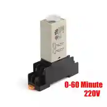 ภาพขนาดย่อของภาพหน้าปกสินค้าH3Y-2 Timer Relay AC 220V 0-60M Delay Timer 220VAC Time Relay with Base Socket จากร้าน Power tech บน Lazada ภาพที่ 1