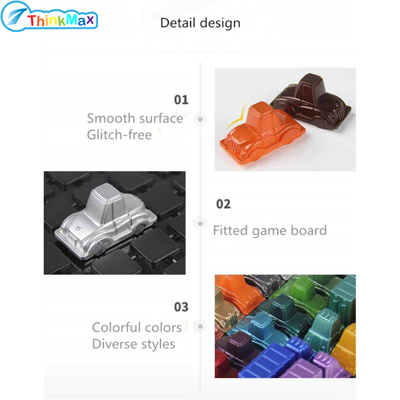 Thinkmax Rush Hour Traffic Jam Logic Game Children Car Set Logical