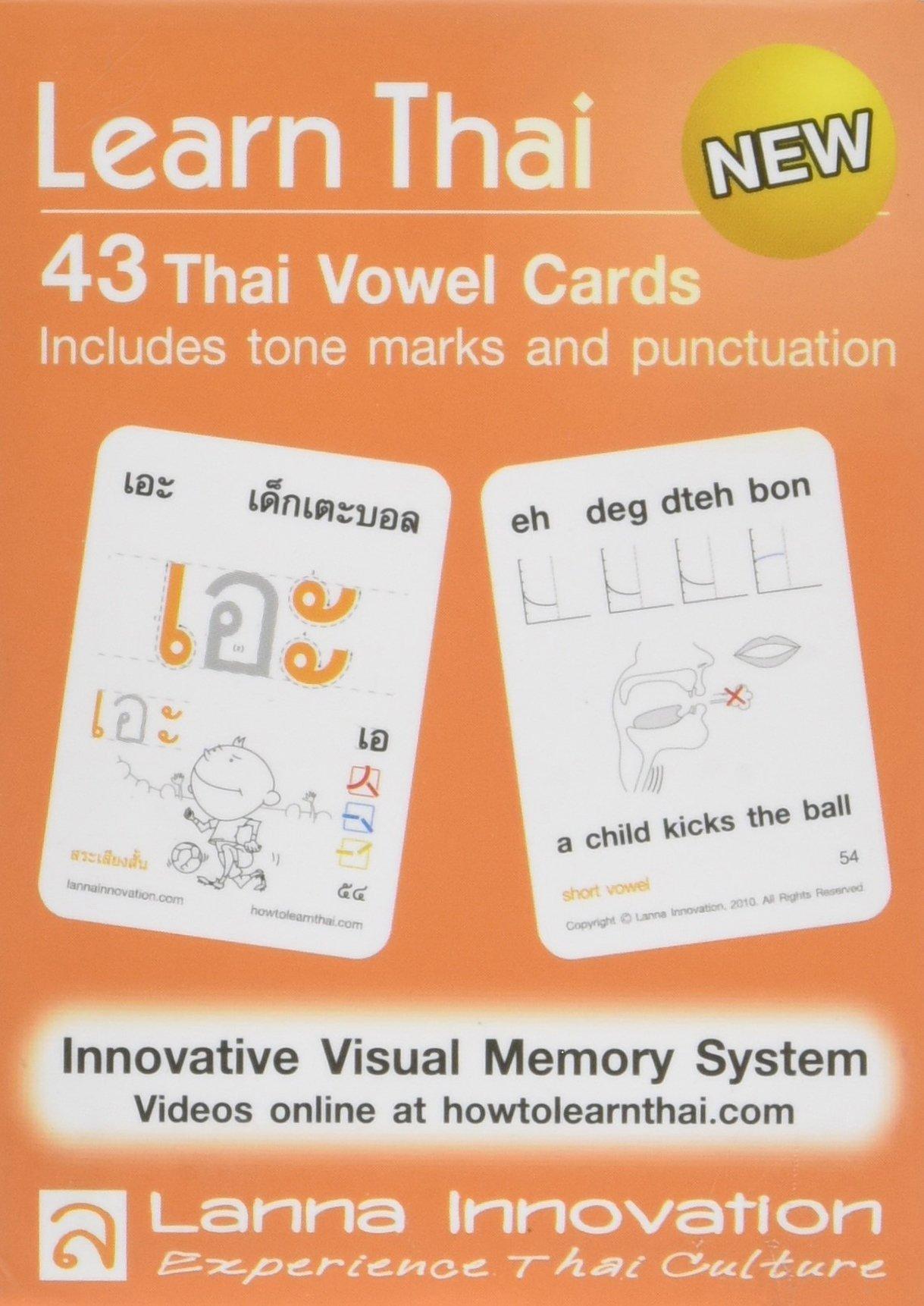 Thai Vowels: 43 Flash Cards - Learn Thai