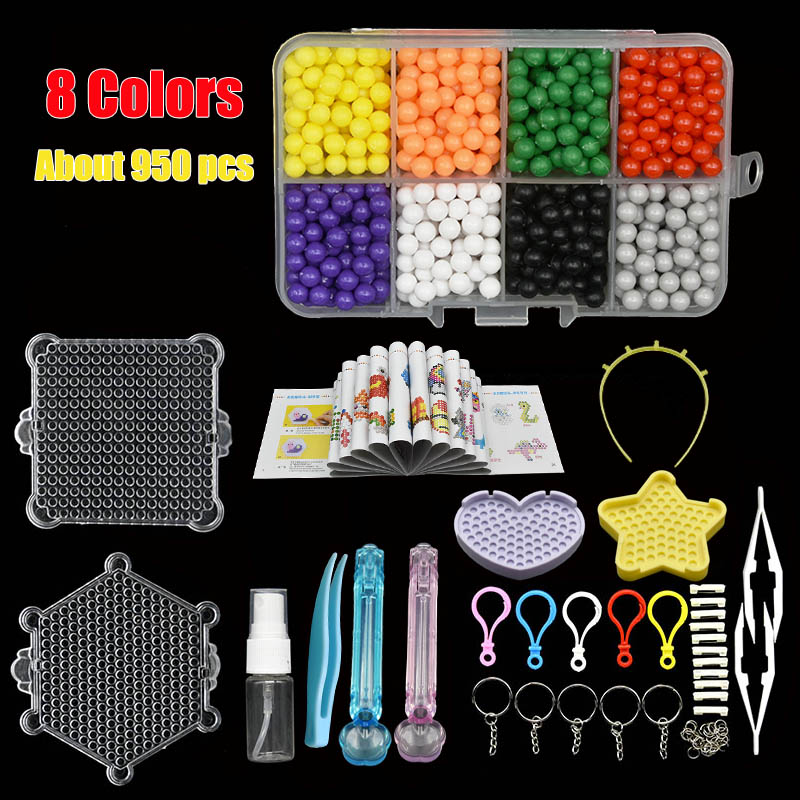 Beads puzzle 18 Colors Kits Sticky Perler Beados Pegboard Set Fuse