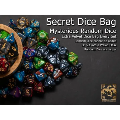 Mysterious Random Dice l Polyhedral Dice Set of 7 RPG Dice Set Dungeons and Dragons Dice DnD Dice Set D D Dice