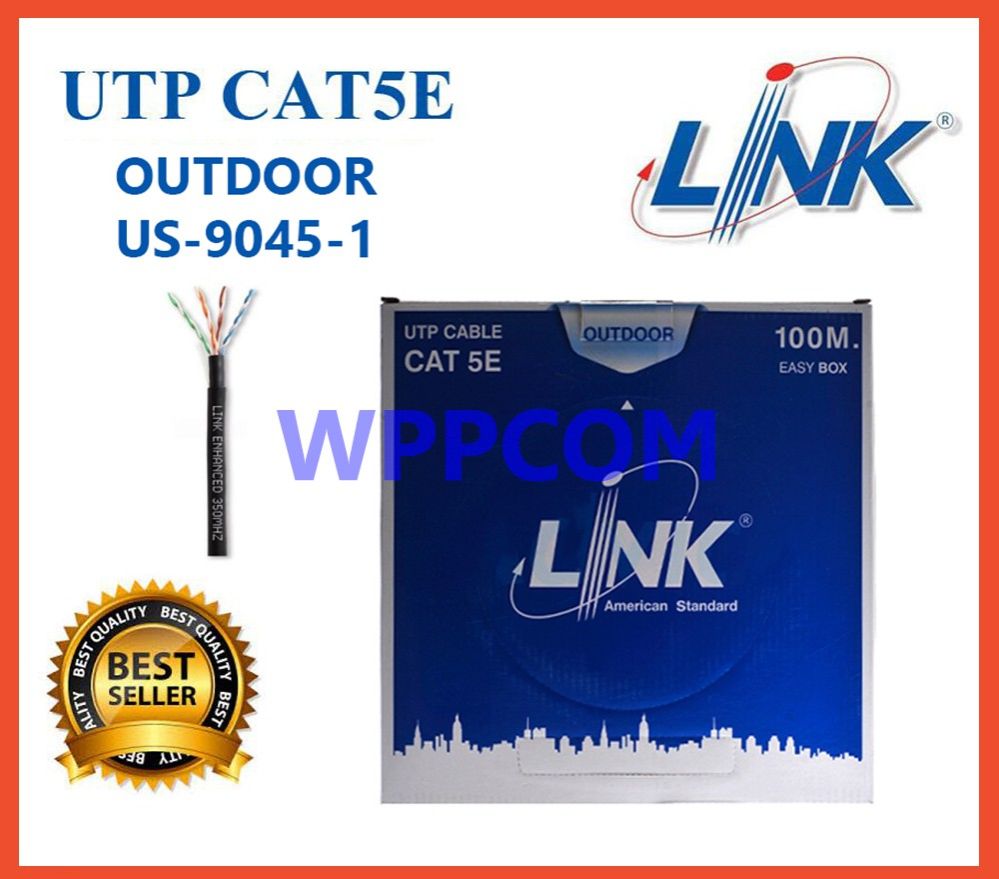 สาย LAN UTP Cable CAT5E LINK รุ่น US90451 OUTDOOR 100M Lazada.co.th
