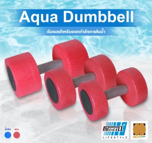 สินค้า Aqua Dll ดัมเบลเล่นน้ำ ออกกำลังกายในน้ำ ขนาดกลาง SIZE M จำนวน 1 คู่