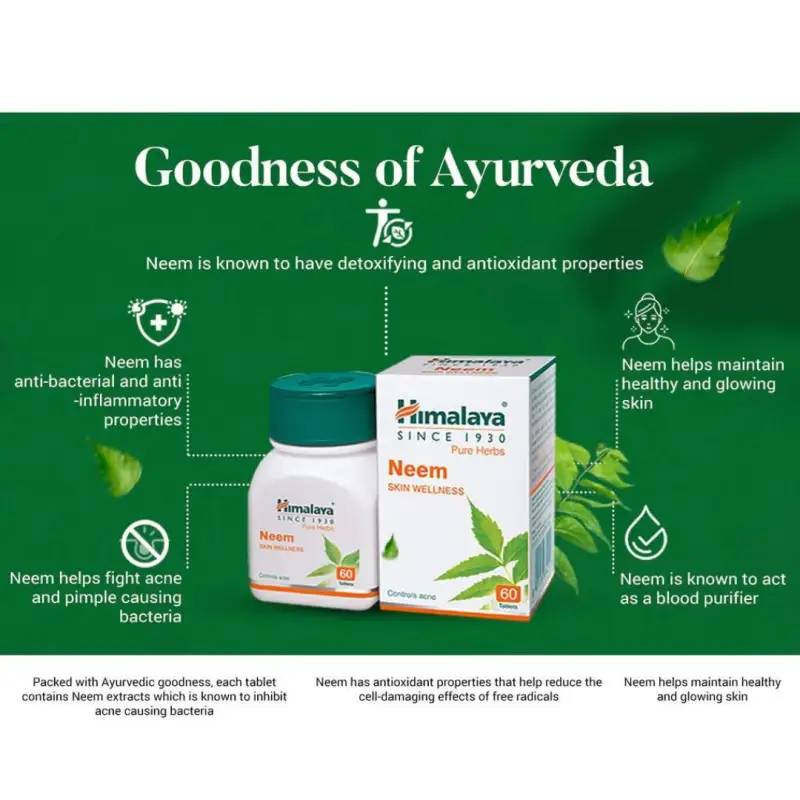 ภาพสินค้าHimalaya neem capsules 60 tablets จากร้าน amnartshop บน Lazada ภาพที่ 3