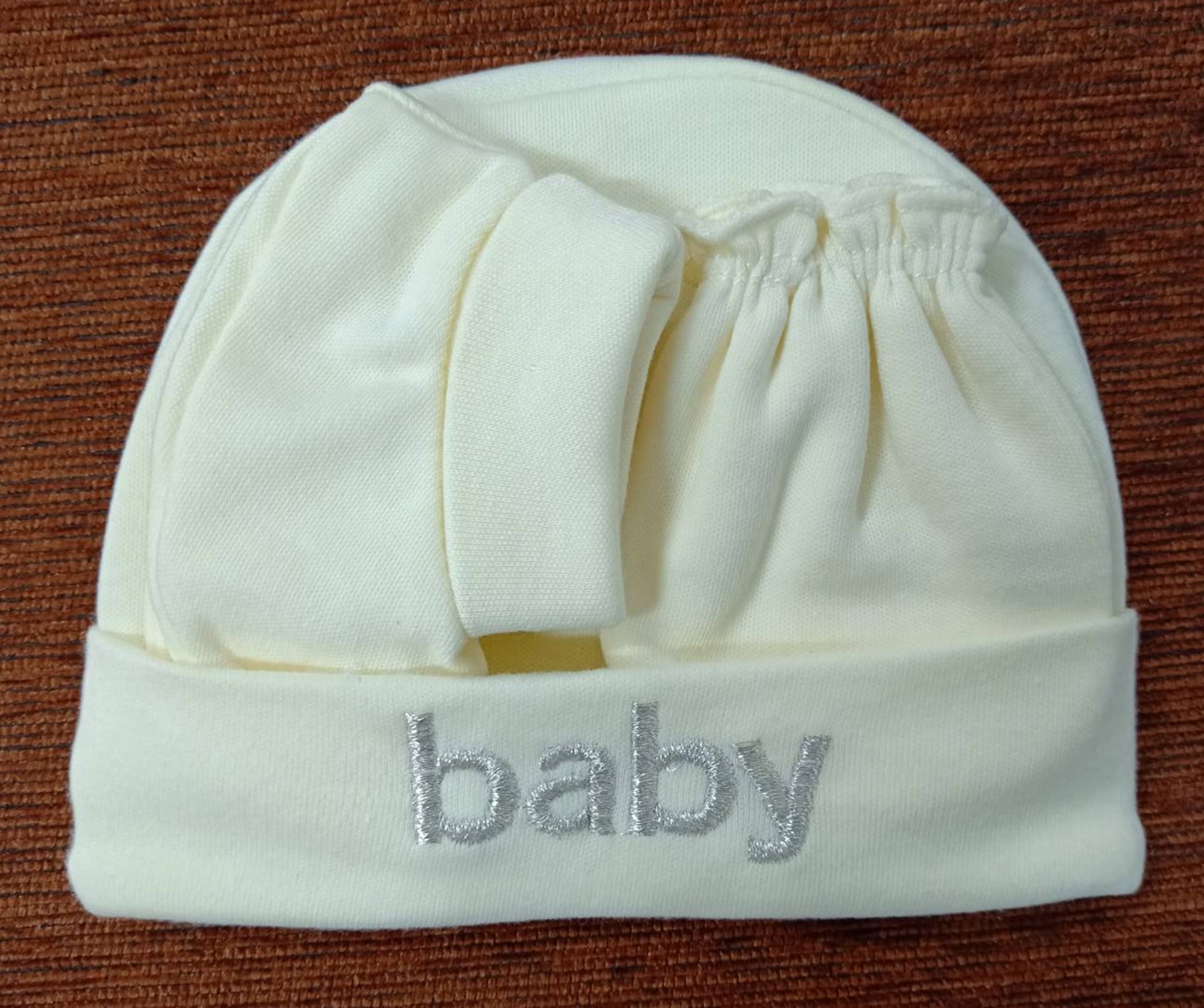 ชุดของขวัญ ชุดเซ็ทสำหรับทารก หมวก+ถุงมือ+ถุงเท้าเด็กอ่อน เด็กแรกเกิด - 3 เดือน แพ็ค 1  สีวัสดุ เหลืองอ่อนอายุขั้นต่ำที่แนะนำ ทารกแรกเกิดอายุสูงสุดที่แนะนำถึง 0-3 เดือน