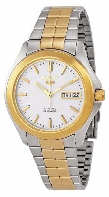 ดูภาพ นาฬิกาข้อมือ ผู้ชาย SEIKO 5 Automatic รุ่น SNKK94K1 ขนาดตัวเรือน 38 มม.หน้าปัดสีขาว ขอบสีทอง ตัวเรือน Stainless steel 2 กษัตริย์ บอกวันและวันที่ชัดเจน <br/>เพิ่มเติม นาฬิกาข้อมือ ผู้ชาย SEIKO 5 Automatic รุ่น SNKK94K1 ขนาดตัวเรือน 38 มม.หน้าปัดสีขาว ขอบสีทอง ตัวเรือน Stainless steel 2 กษัตริย์ บอกวันและวันที่ชัดเจน