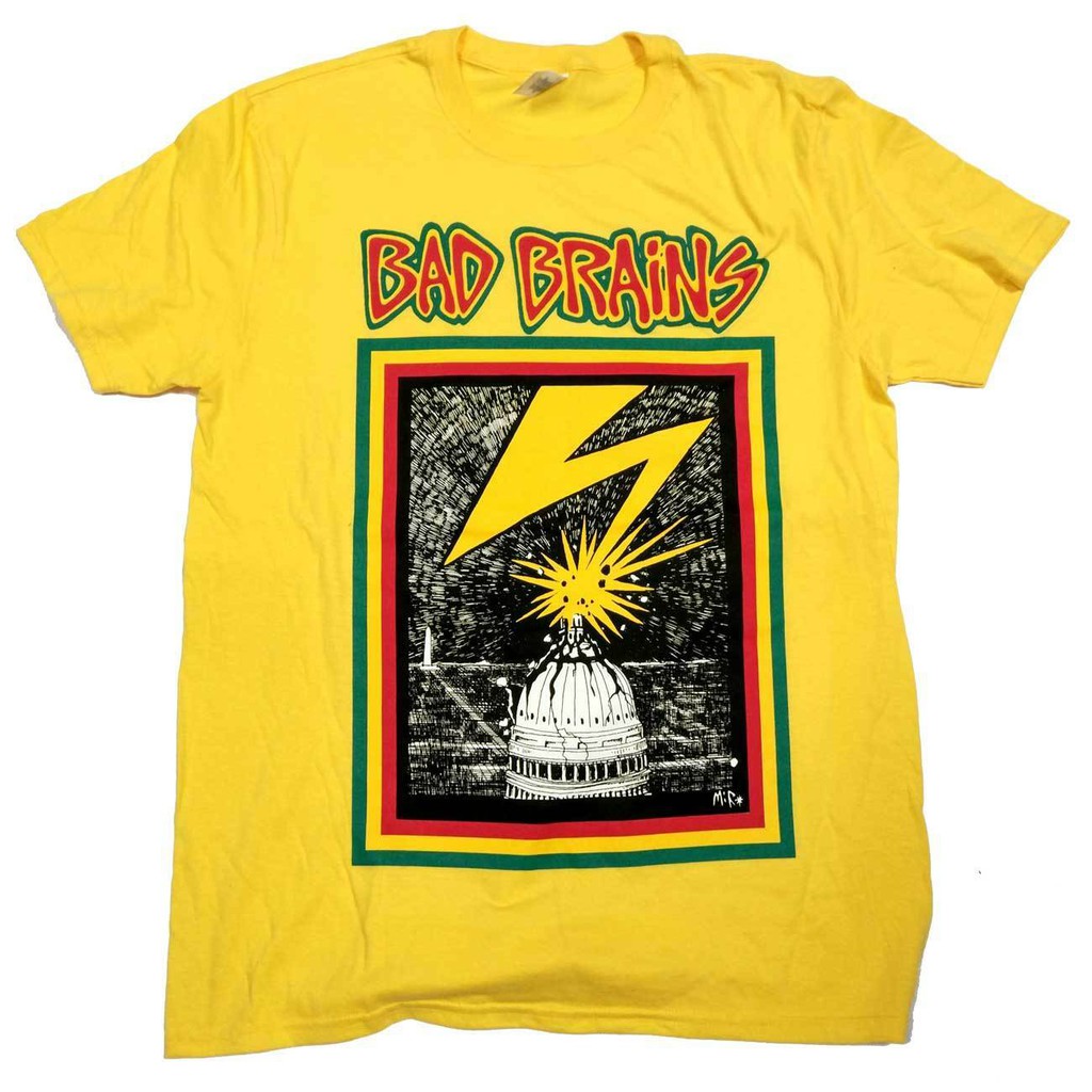 เสื้อยืด Bad Brains Men'-หน้าปกอัลบั้มแรก100% ธงฮาร์ดคอร์สีเหลืองของขวัญวันเกิด - hemaong - ThaiPick เสื้อยืด Bad Brains Men'-หน้าปกอัลบั้มแรก100% ธงฮาร์ดคอร์สีเหลืองของขวัญวันเกิด - Hemaong - Thaipick