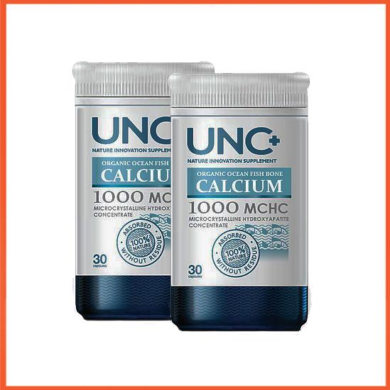 Unc Calcium แคลเซี่ยมบํารุงกระดูก อาหารเสริมบํารุงกระดูก ช่วยเสริมสร้างมวลกระดูกให้แข็งแรง ลดอาการปวดกระดูกตามร่างกาย ช่วยลดความเสี่ยงต่อโรคกระดูกเสื่อมและหัก ผลิตจากธรรมชาติ100% เห็นผลจริง ปลอดภัย มี อย. 60 แคปซูล 2 กระปุก By Happiness Fair Shop