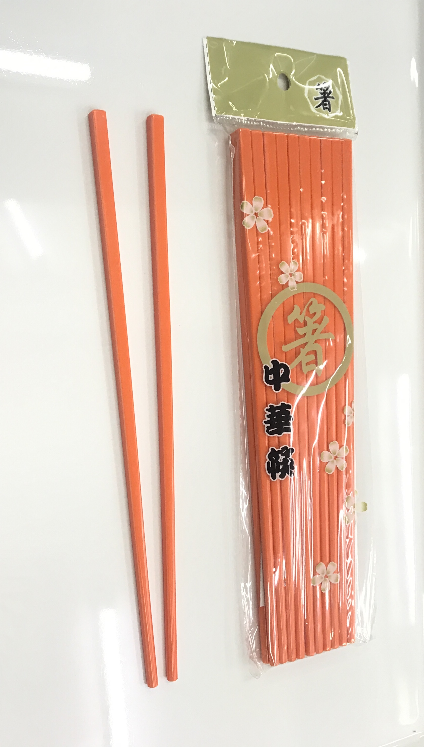 Chopsticks ตะเกียบเมลามีน สีส้ม ขนาด 27 ซม. บรรจุ 10 คู่