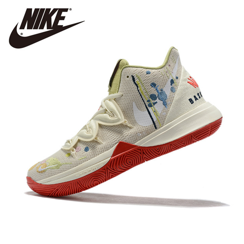 Nike Kyrie 5 Generation Confetti Men's Basketball Shoes Shock Absorption Wear Resistant Wraparound sports shoes ไนกี้ รองเท้าบาสเก็ตบอล รองเท้าผ้าใบ