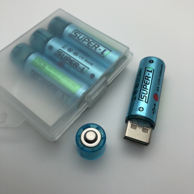 ถ่านชาร์จ AA 1.5V 1000mah รุ่นชาร์จผ่านUSB li-ion battery ถ่านชาร์จ aa