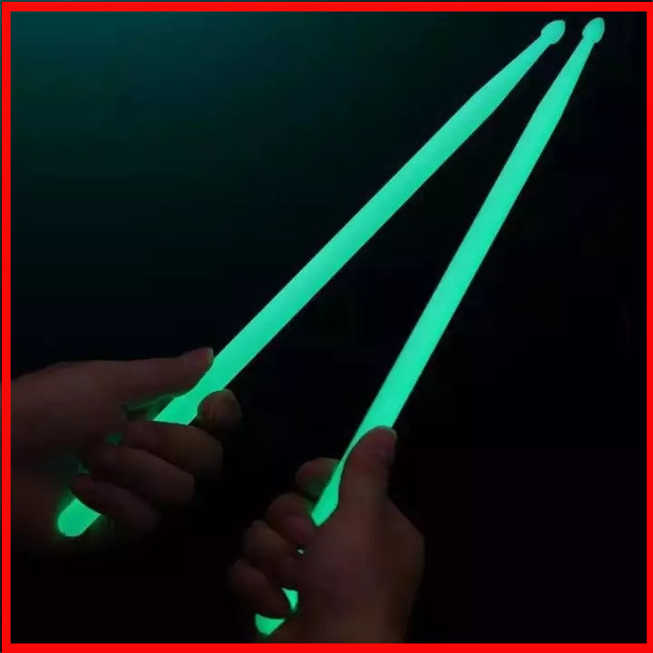 1pair 5A Luminous Drum Stick กลองชุดไม้ตีกลองเรืองแสงเรืองแสงในความมืด ไม้กลอง ไม้ตีกลอง drumstick ไม้กลองเรืองแสง ในที่มืด 1 คู่