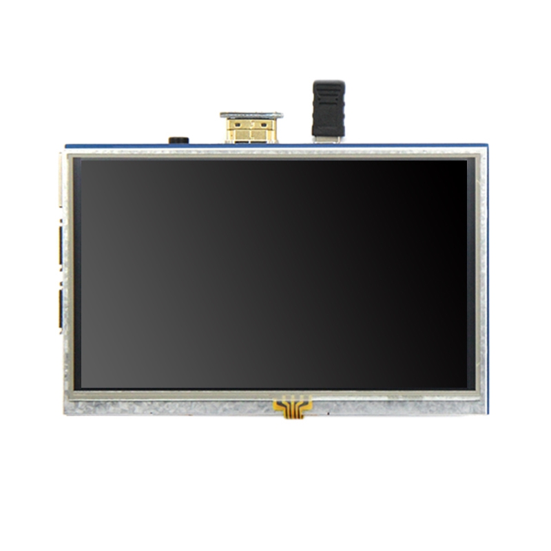 5 Inch 800X480 LCD Monitor Resistive Contact Screen for Raspberry Pi 3B+/4B Touchscreen USB Interface