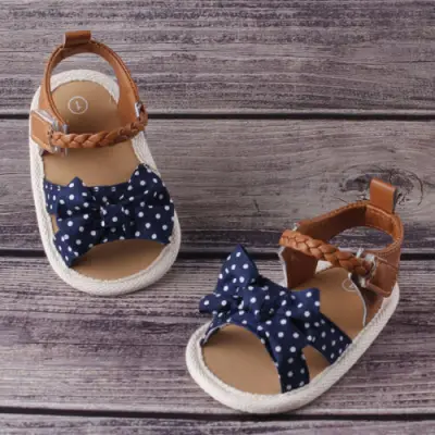 [Amazingly]Summer Soft Sole Baby Girl SandalsAnti-Slip Bowknot Breathable Toddler Infant Shoes