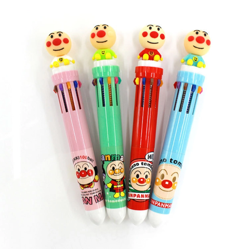 ราคาและรีวิวCute 10 color pen ปากกา ปากกาหลาย 10 สีในแท่งเดียว ปากกาลายการ์ตูน ปากกาสี (อันปังแมน)