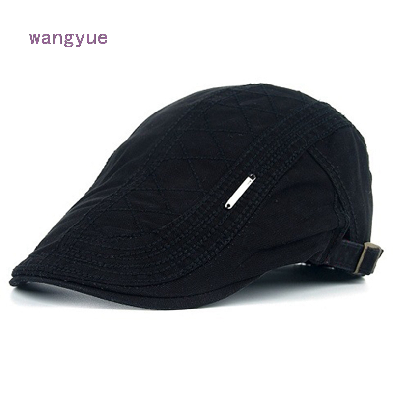 Wangyueผู้ชายฤดูใบไม้ผลิและฤดูร้อนแฟชั่นใหม่Casual Menและหมวกเบเรต์ผู้หญิงไปข้างหน้าหมวกแบนหมวกหมวก
