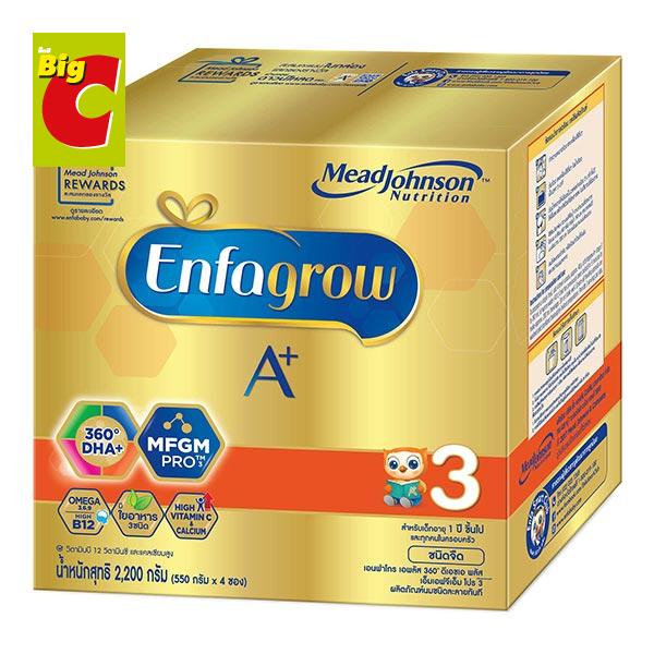 แนะนำ เอนฟาโกร เอพลัส มายด์โปร ดีเอชเอพลัส MFGM โปร 3 นมผงสำหรับเด็ก รสจืด 2200 ก.