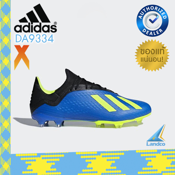 Adidas รองเท้า ฟุตบอล รองเท้ากีฬา อดิดาส Football Shoe X 18.2 FIRM GROUND CLEATS DA9334 BLUE / YELLOW / BLACK (4700)