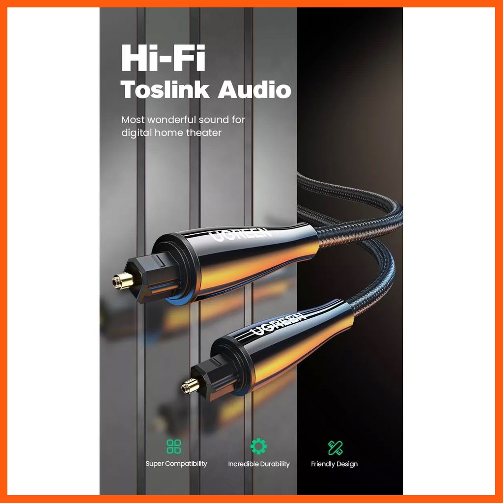 ✨✨#BEST SELLER🎉🎉 Half YEAR SALE!! UGREEN ยาว 2เมตร(70896) Toslink Digital Cable Optical Fiber Audio Cable Adapter Fiber Optic Toslink เคเบิล Accessory สาย หูฟัง usb ตัวรับสัญญาณ HDMI เสียง TV ระบบสี แสง จอถาพ บันเทิง