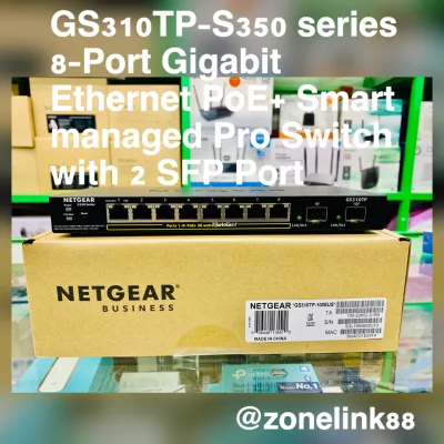 GS310TP — S350 Series 8-Port Gigabit Ethernet PoE+ Smart Managed Pro Switch with 2 SFP Ports