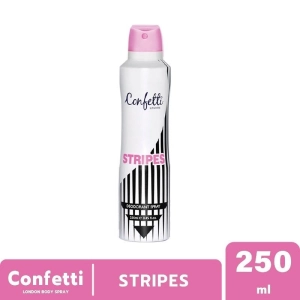 สินค้า Confetti London Body Spray - Stripes 250ml / คอนเฟตติ ลอนดอน บอดี้ สเปรย์ - สตริปส์ 250มล.