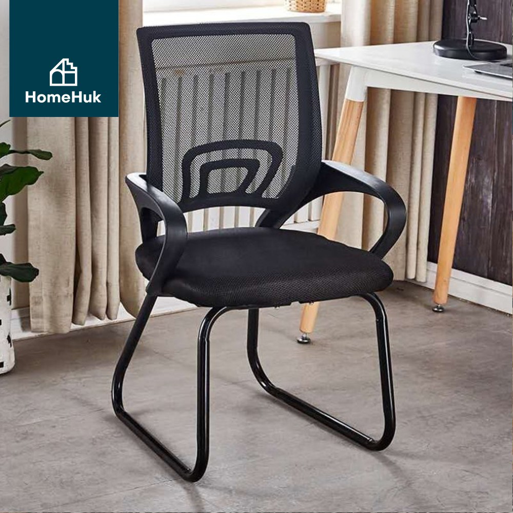 ☋№[เงินคืน10%] HomeHuk เก้าอี้สำนักงาน ขาเหล็ก พนักพิงกลางหลัง ผ้าตาข่าย เก้าอี้ทำงาน เก้าอี้ห้องประชุม เก้าอี้ โฮมฮัก