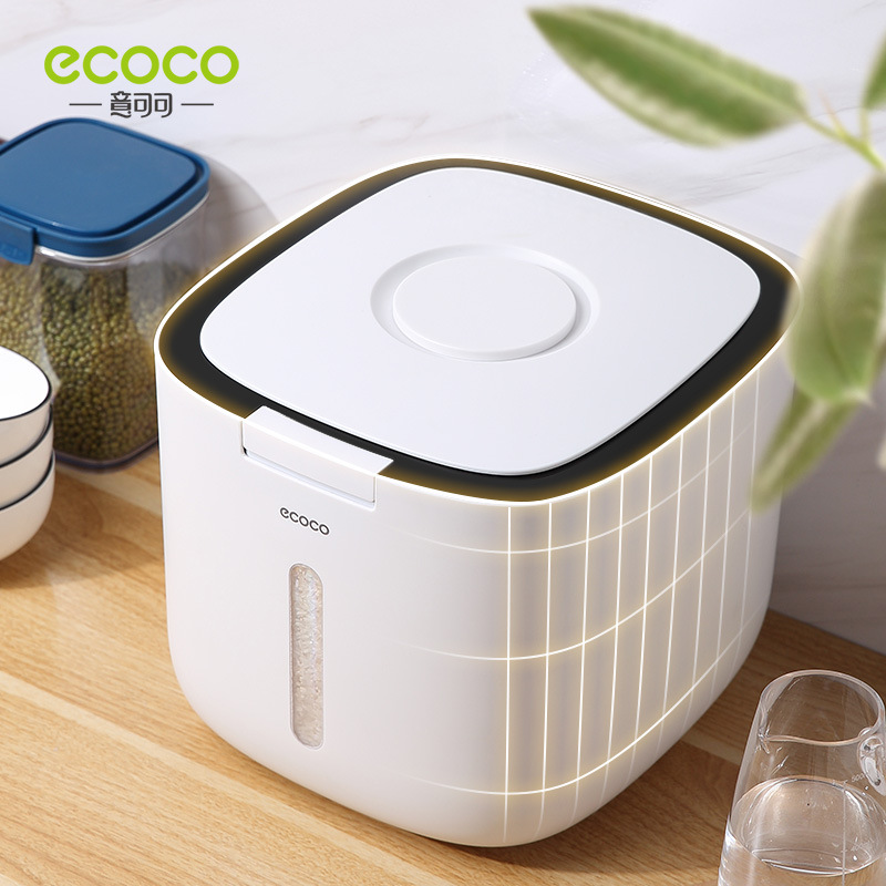Ebco Rice Storage ECOCO Rice Storage Box ถังข้าวสาร ถังเก็บเม็ดข้าวสาร หมุนเพื่อตวงข้าว ...