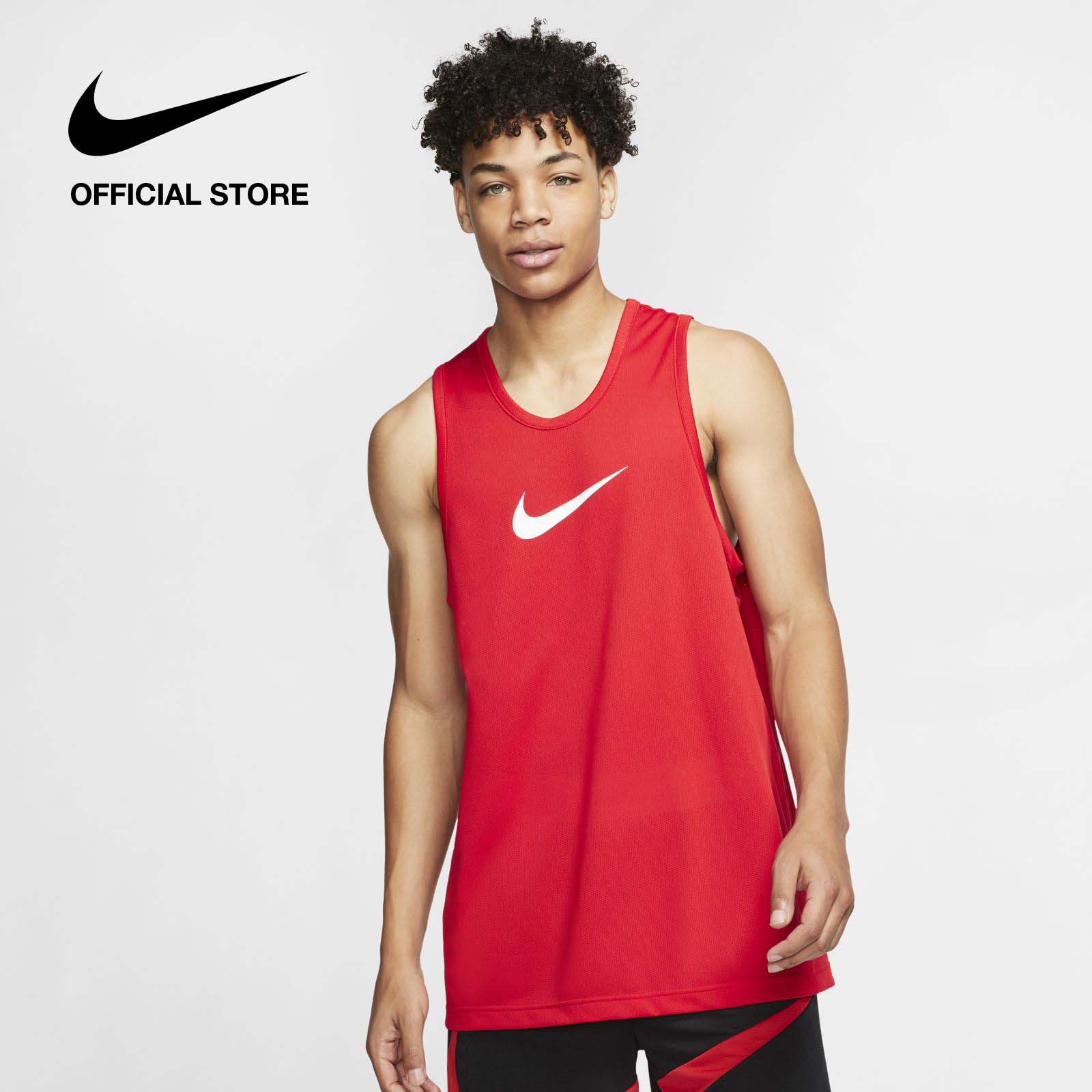 Nike Men's Dri-FIT Basketball Top - University Red ไนกี้ เสื้อบาสเก็ตบอลผู้ชาย ดรายฟิต - สีแดง