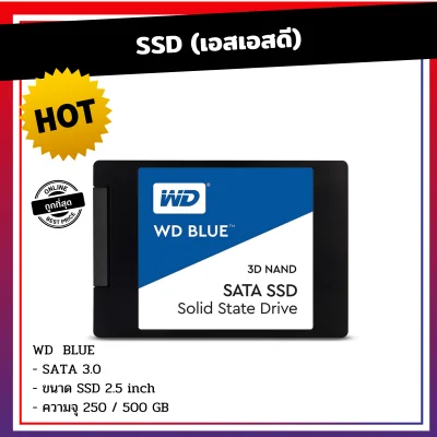 250,500GB SSD (เอสเอสดี) WD BLUE SATA (WDS500G2B0A) 3D NAND เอสเอสดี ความจุ 250GB 500GB SATA 3.0
