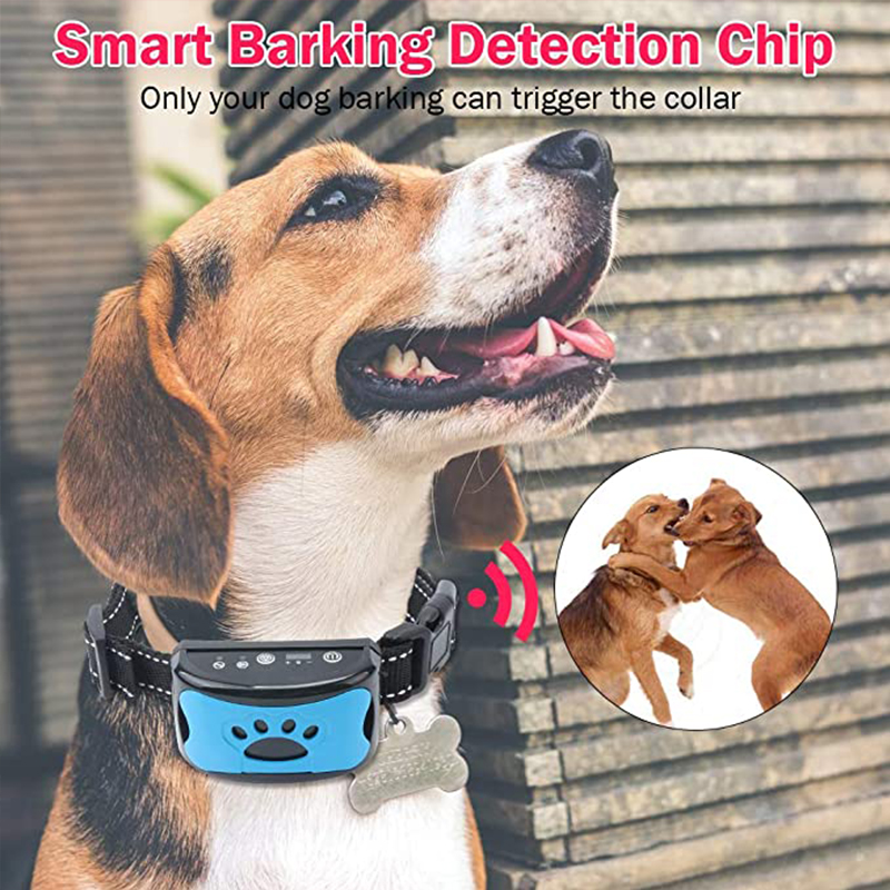 Rechargeable Dog Bark Collar Waterproof Pet Anti Bark Collar Stop