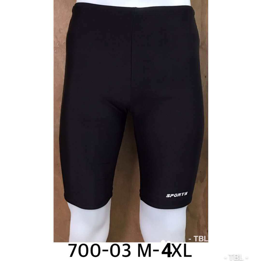 ?กางเกงว่ายน้ำ กางเกงว่ายน้ำผู้ชาย 700-03 สีพื้นดำ ผ้ายืดหยุ่นได้ดี พร้อมส่ง