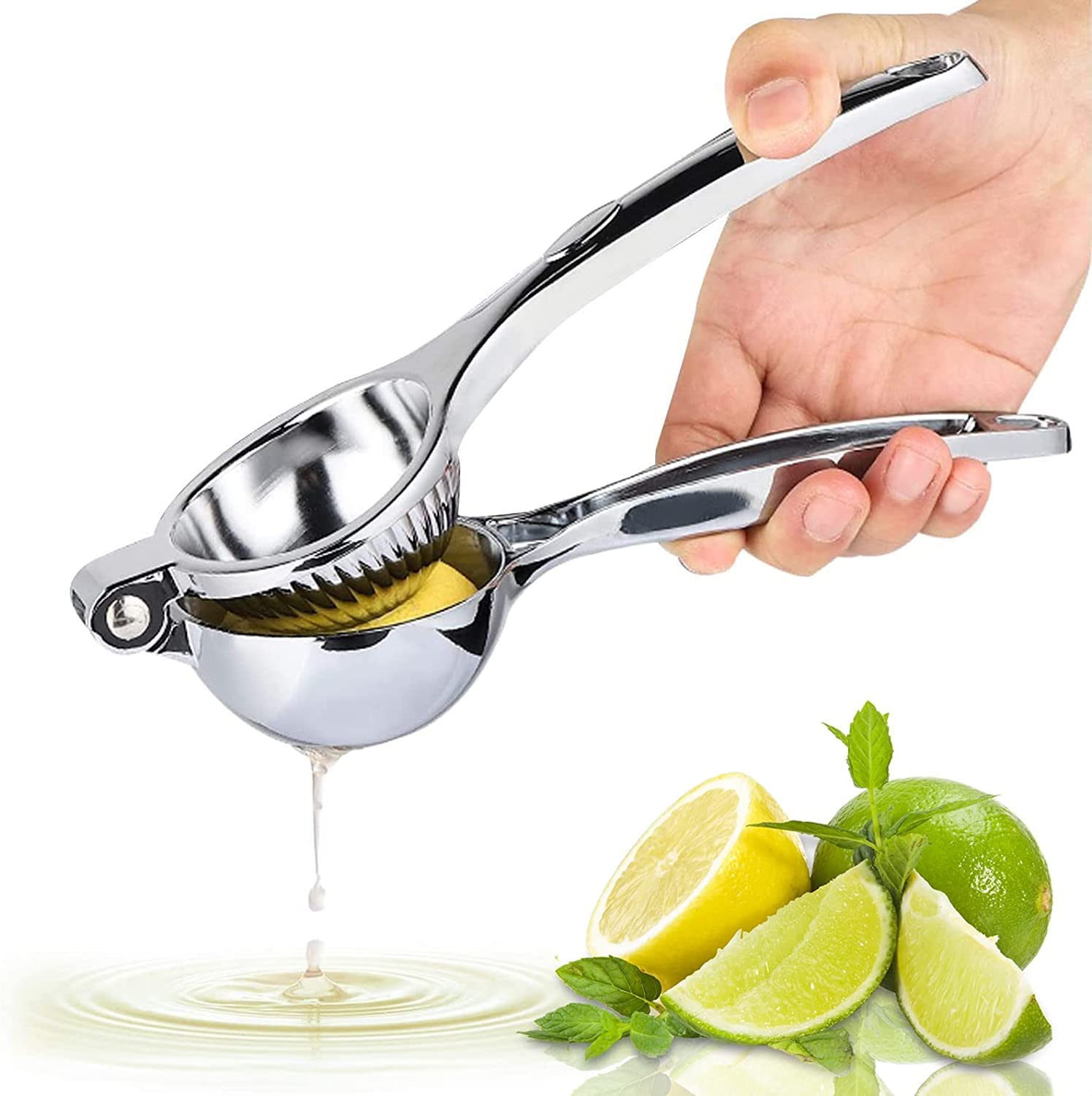 Lemon Lime Squeezer Heavy Duty Manual Citrus Press - Threaded Groove ...