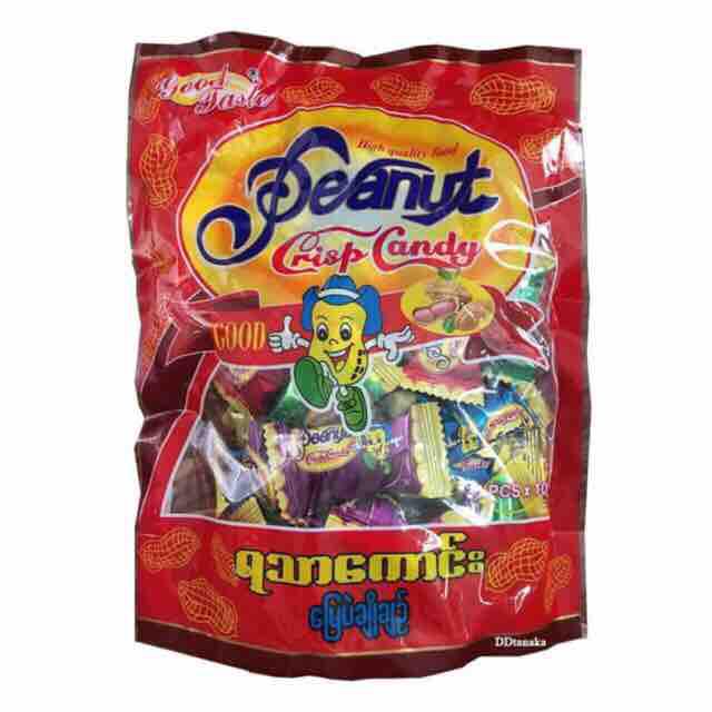 ขนมถั่วตุ๊บตั๊บพม่า ( 6ห่อ ) peanut crisp candy