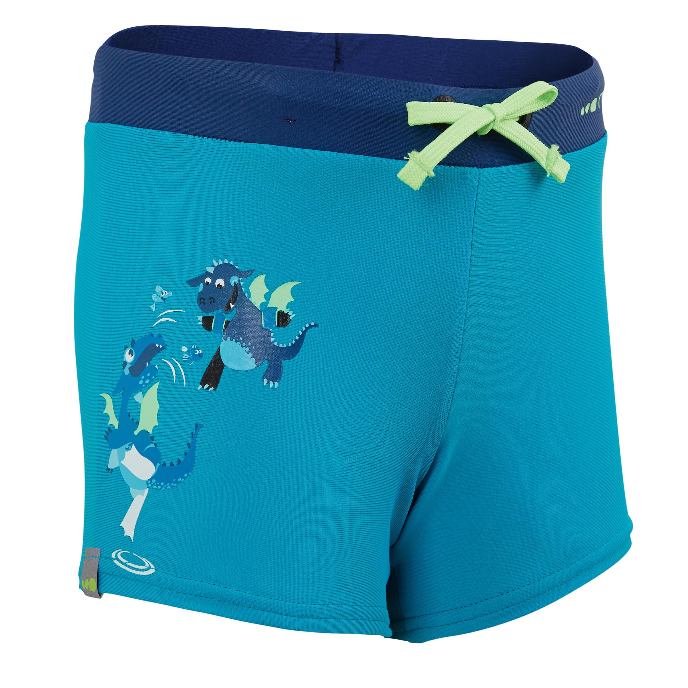 [ด่วน!! โปรโมชั่นมีจำนวนจำกัด] กางเกงว่ายน้ำแบบบ็อกเซอร์สำหรับเด็กผู้ชายรุ่น 100 PEP สำหรับ ว่ายน้ำ
