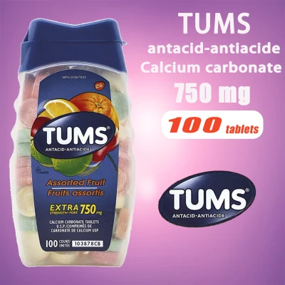 TUMS Calcium carbonate tablets EXP.01/26 antacid antiacide 750mg 100 tablets