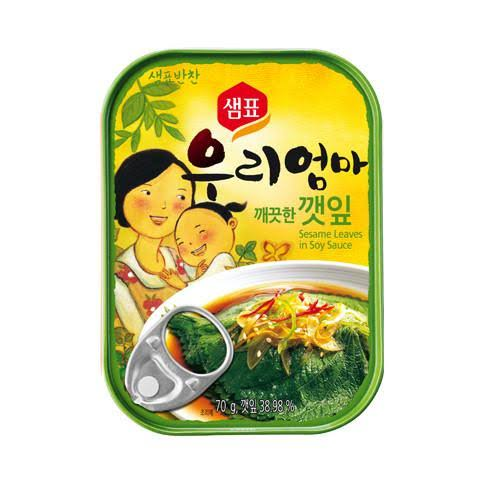 [Original] 우리엄마깨끗한깻잎 Sempio Pickled Perilla Leaves in Soy Sauce (ใบงาดองซอสถั่วเหลือง) 70g