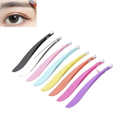 JZE52ZW4B New Beauty Makeup Tool Eye Brow Trimmer Eyelashes Slanted Puller Eyebrow Tweezers Hair Removal