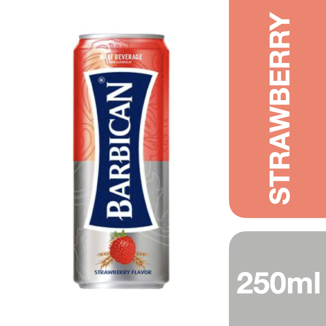 Barbican Malt Beverage Strawberry Flavour 250ml ++  บาร์บิคาน เครื่องดื่มมอลต์สกัด  รสสตรอเบอร์รี่ ขนาด 250ml