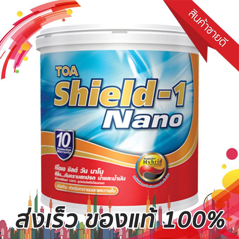 ((จัดโปร)) สีน้ำด้าน ภายนอก TOA รุ่น SHIELD-1 NANO ขนาด 1 แกลอน สีเบส B ...