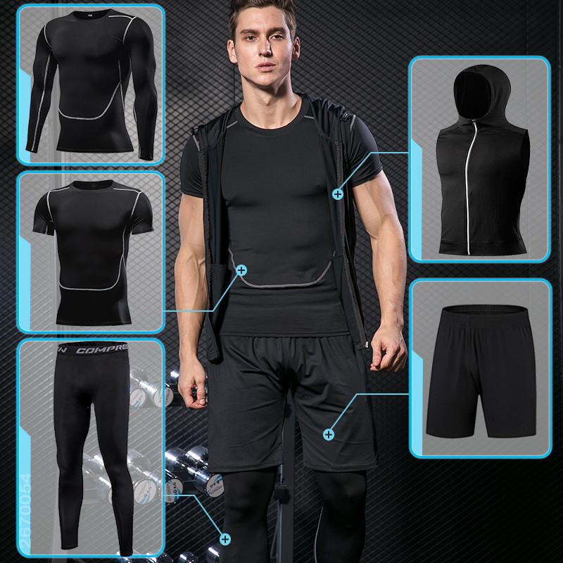Men's sportswear suits gym running tight sports suit PRO