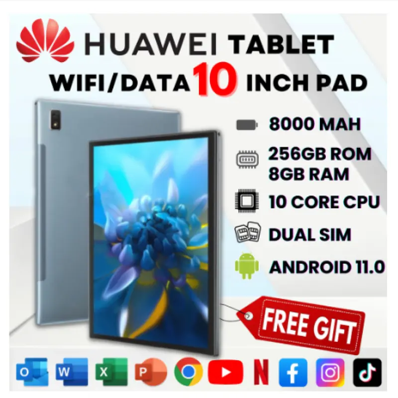 ภาพสินค้าพร้อมส่ง แท็บเล็ต H Tablet หน้าจอ 10.1 นิ้ว  Android 8.1 หนึ่งซิม 4G LTE WIFI H Tablet X10 จากร้าน CHEAP_HOME63 บน Lazada ภาพที่ 1