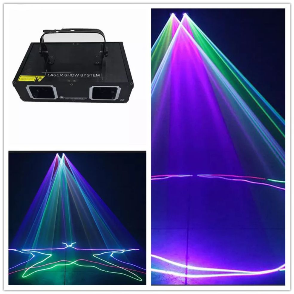 เลเซอร์ 2หัว 7สี RGB ไฟดิสโก้  laser PARTY LIGHT ไฟดิสโก้ ไฟดิสโก้เทค ไฟ Laser light ไฟเทค ปาร์ตี้ ไฟเวที ดิสโก้ผับ ไฟงานปาร์ตี้ ไฟเวทีแสง สี เสียง