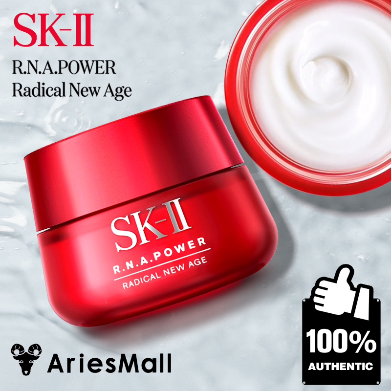 SKII / skii / sk2 R.N.A.ครีมบำรุงผิวหน้าขวดสีแดง Muscle Source Repair Firming Essence Cream 80g Anti-wrinkle Brightening Moisturizing and Fading Fine Lines