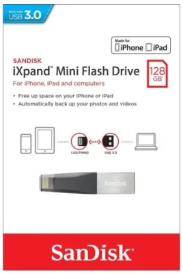 (พร้อมส่ง) Sandisk iXpand Mini Flash Drive 128GB for Iphone Ipad แฟลชไดร์ฟ รุ่น SDIX40N_128G_GN6NE by MP2002 ประกัน 2 ปี Synnex