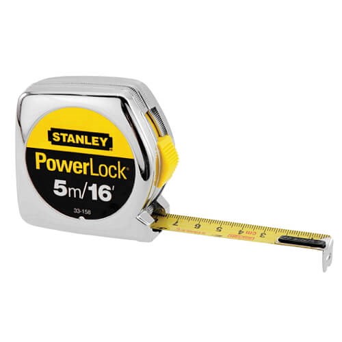 STANLEY ตลับเมตร Powerlock ขนาด 5 ม.(16 ฟุต) รุ่น 33-158 ++ของแท้100% มีใบรับรอง++