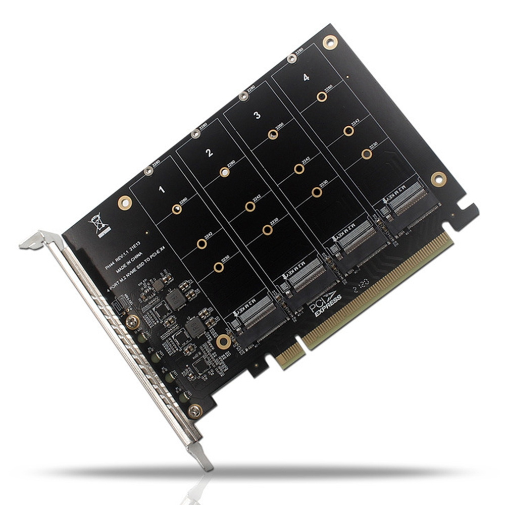 4-Disk NVME RAID PCI-E X16 Dapter Card Array Expansion Card Support M. 2 NVME Protocol SSD M.2 PCI-E Equipment
