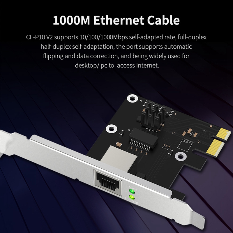 PC Computer 1000 Gigabit Ethernet PCI Express PCI-E Network Controller Card 10/100/1000Mbps RJ45 Lan Adapter Converter