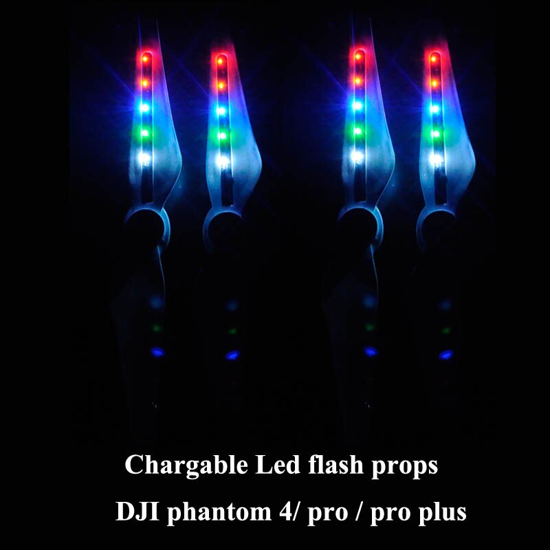 Phantom 4 Pro Advance Drone LED Flash Propeller For DJI Phantom 4 pro drone Propeller Charger ใบมีดแบบชาร์จไฟได้