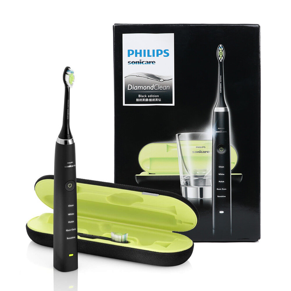 แปรงสีฟัน PHILIPS SONICARE DiamondClean Sonic Electric Rechargeable Sonic Toothbrush HX9352 Black